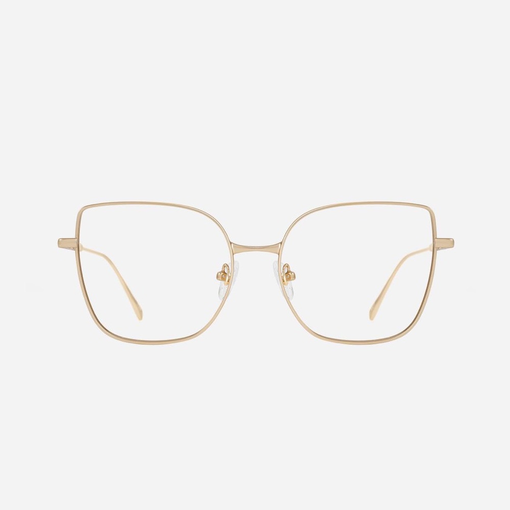 Oversized gold frame glasses